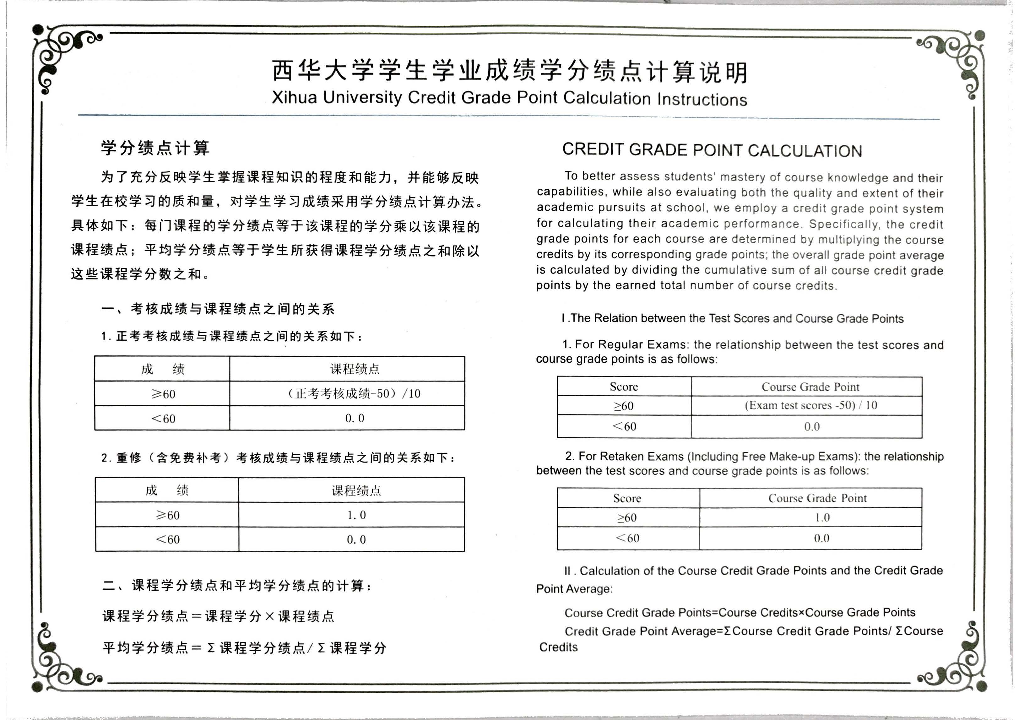 GPA 成绩证明